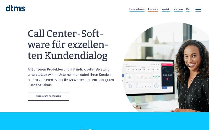 Screenshot of dtms.de