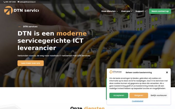 Ekraanipilt saidist dtnservices.nl