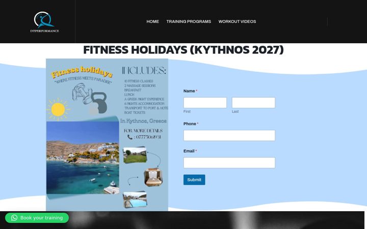 Screenshot of dtperformancee.com