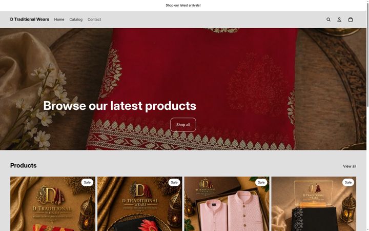 Capture d'écran de dtraditionalwears.com.au