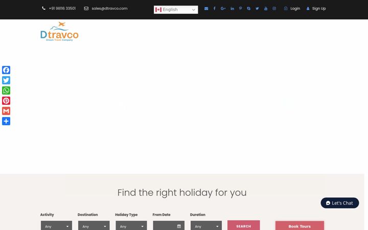 Screenshot of dtravco.com