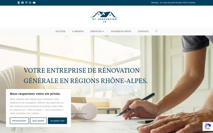 Screenshot of dtrenovation74.com