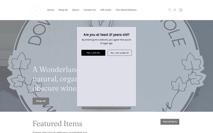 Screenshot of dtrhwines.com