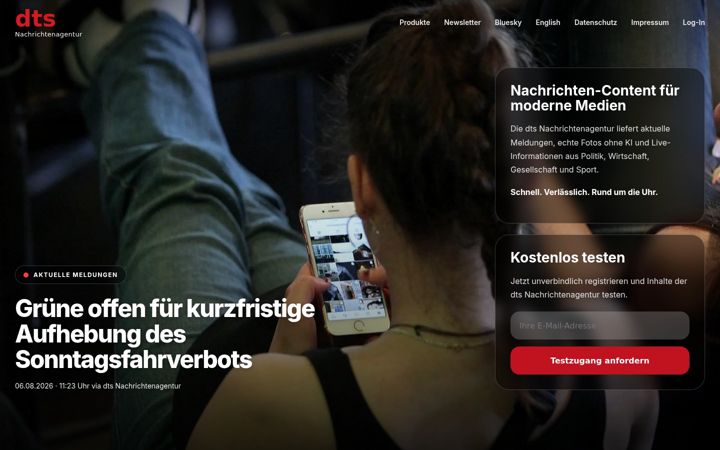 Screenshot of dts-nachrichtenagentur.de