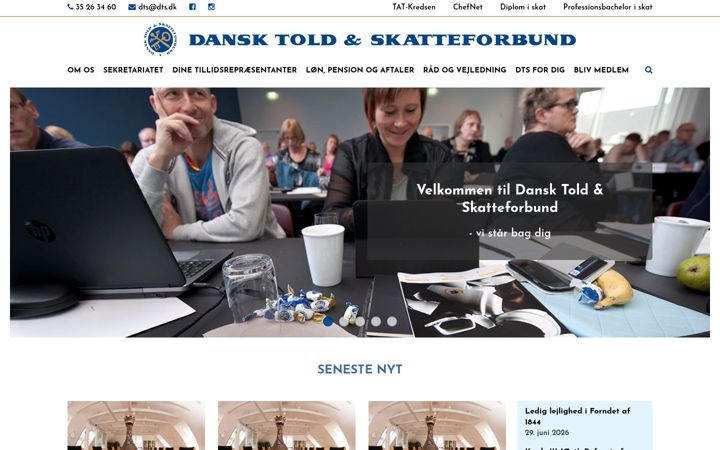 Screenshot of dts.dk