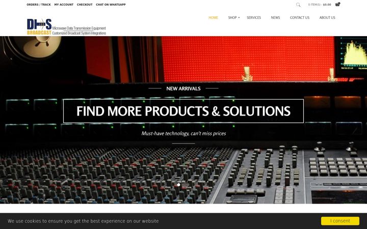 Screenshot of dtsbroadcast.com