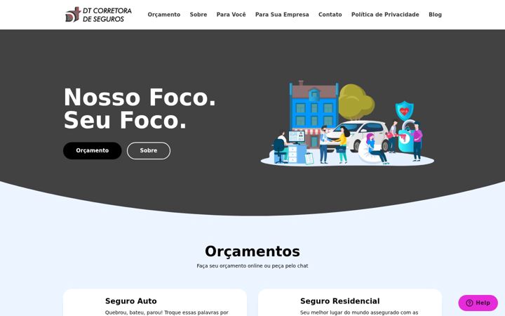 Képernyőkép: dtseguros.com.br