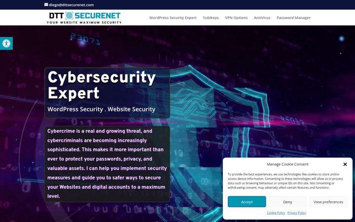 Screenshot of dttsecurenet.com