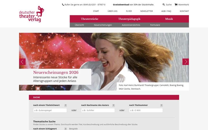 Screenshot of dtver.de