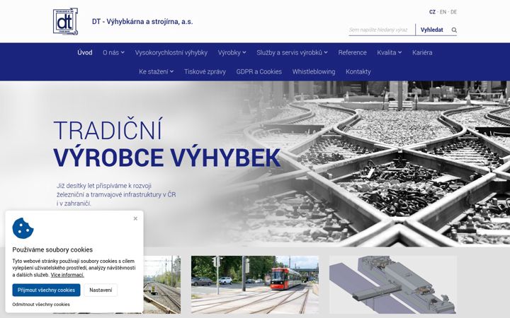 Snímek obrazovky dtvs.cz