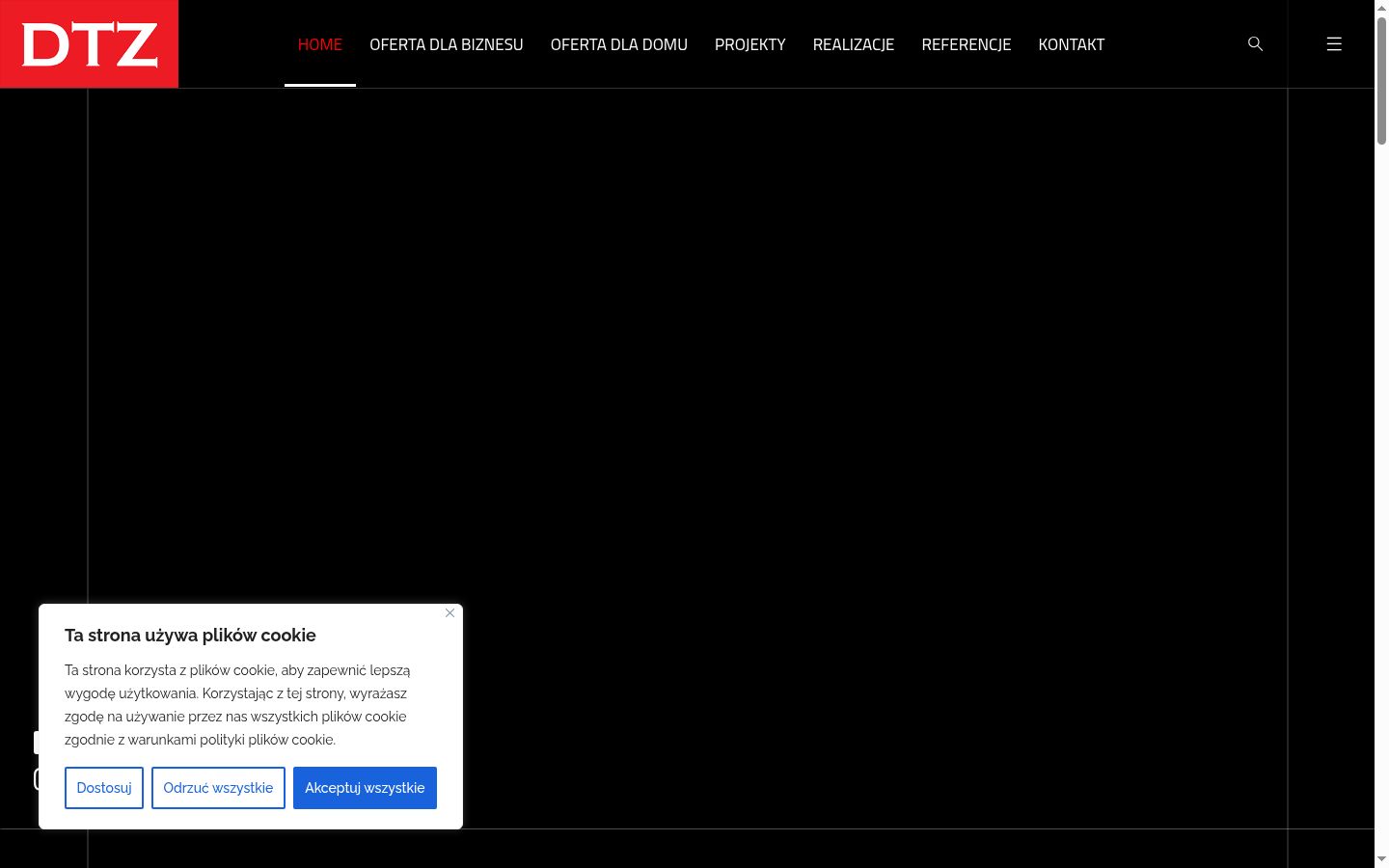 Captura de ecrã do banner de consentimento apresentado antes de qualquer interação