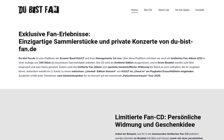 Screenshot of du-bist-fan.de