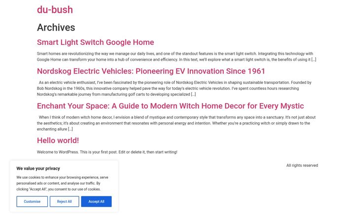 Screenshot of du-bush.com
