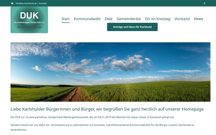 Kuvakaappaus sivustosta du-karlshuld.de