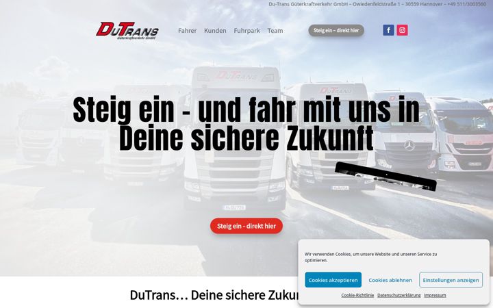 Screenshot of du-trans.de