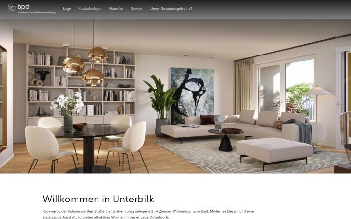 Kuvakaappaus sivustosta du-unterbilk.de