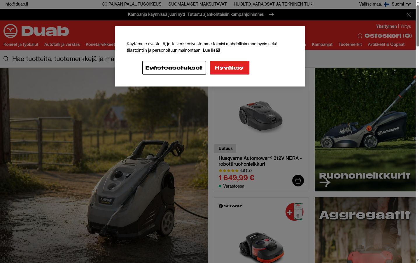 Snímka obrazovky banera súhlasu zobrazeného pred akoukoľvek interakciou