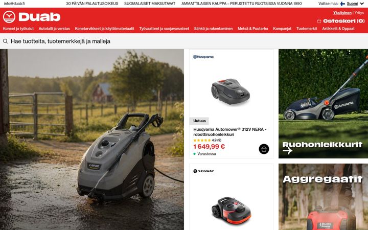 Screenshot di duab.fi
