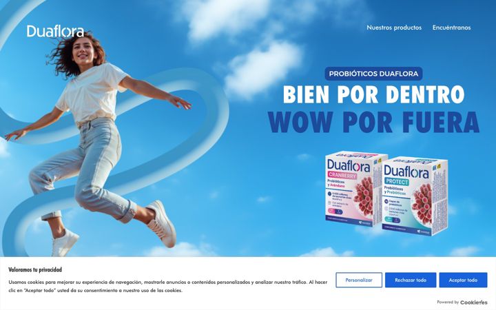 Captură de ecran a duaflora.es