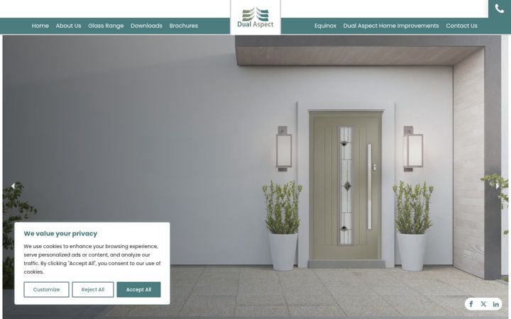 Screenshot of dualaspectglass.com