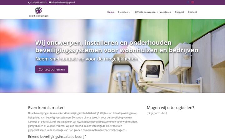 Screenshot di dualbeveiligingen.nl