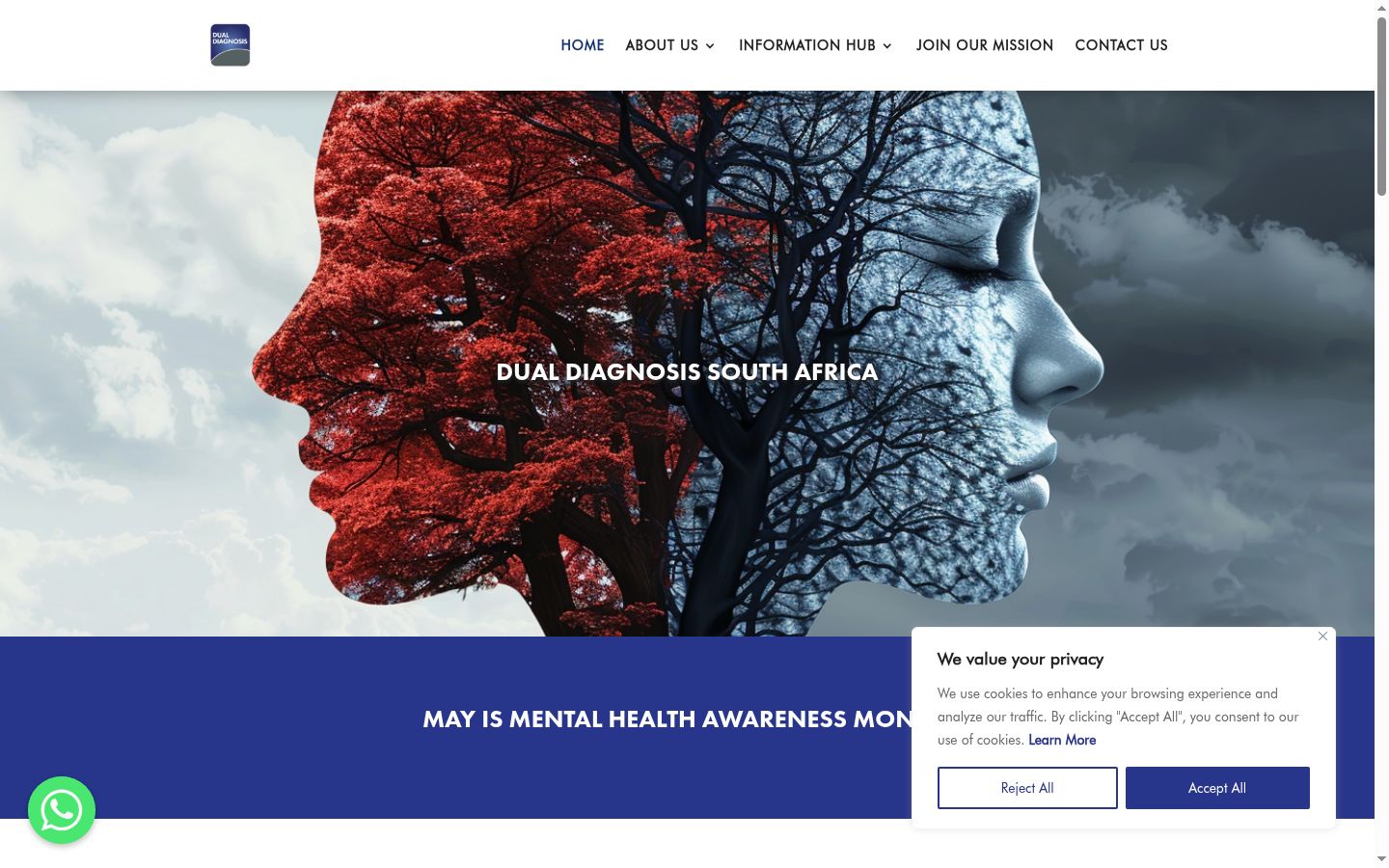 Screenshot of the consent banner shown before any interaction