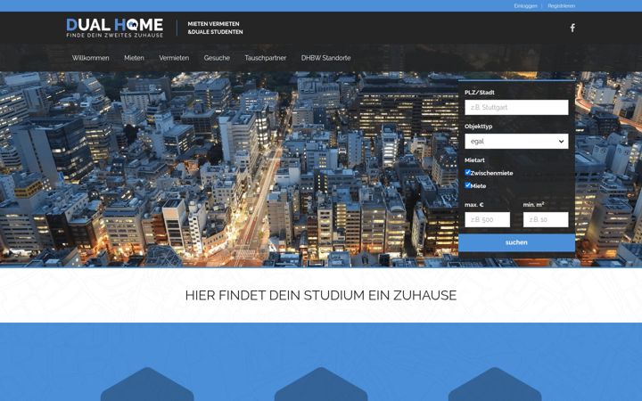 Screenshot ta' dualhome.de