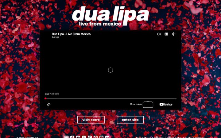 Screenshot of dualipa.com