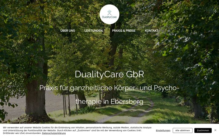 Screenshot ta' dualitycare.de