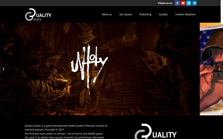 Ekraanipilt saidist dualitygames.eu