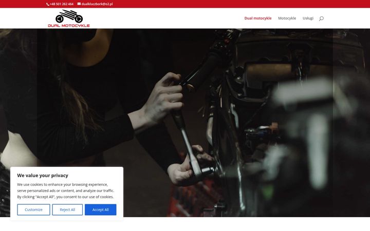 Skærmbillede af dualmotocykle.pl