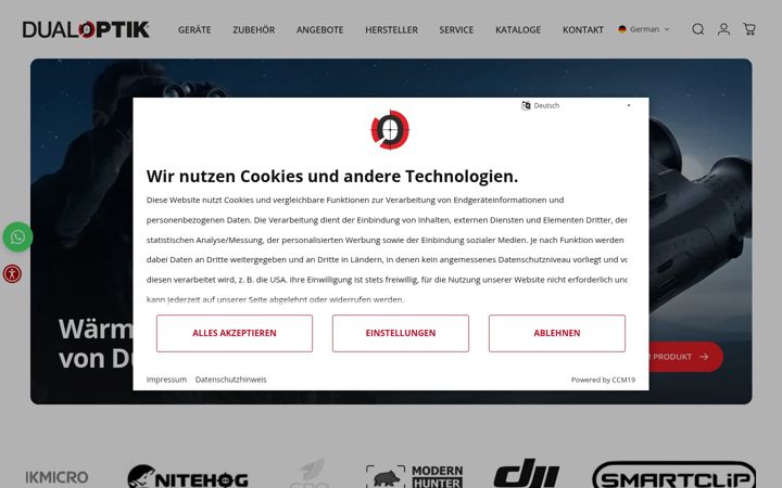 Screenshot of dualoptik.com