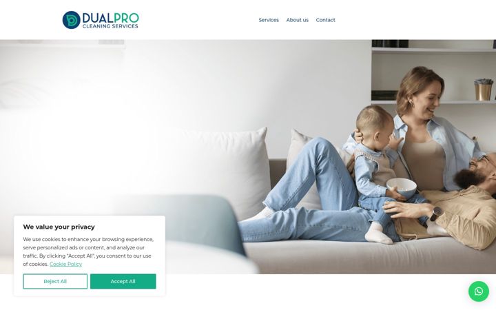 Screenshot of dualprocleaning.com