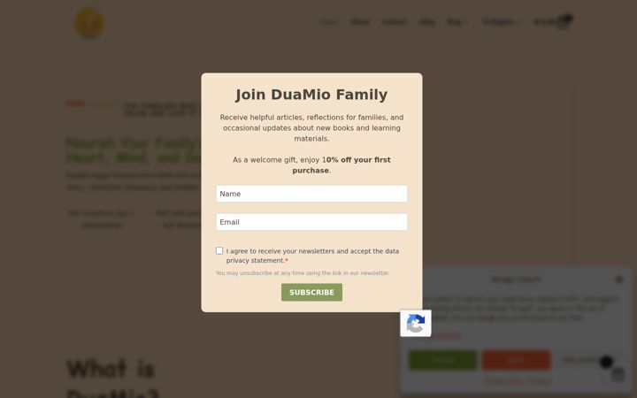 Screenshot of duamio.com