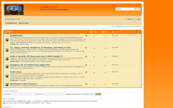 Screenshot of duanology.com