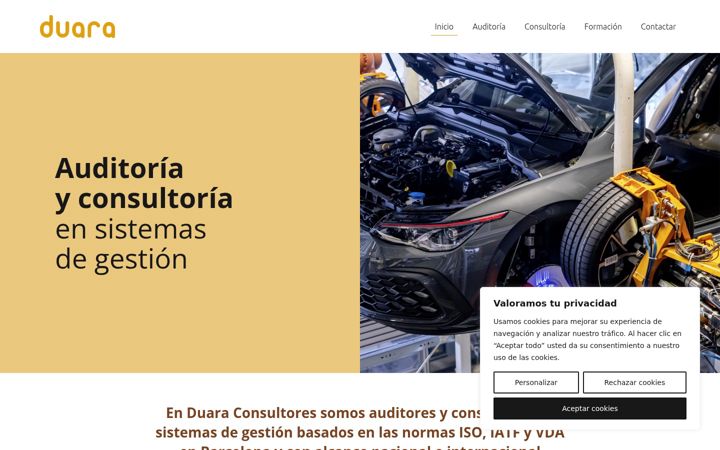 Screenshot of duaraconsultores.com