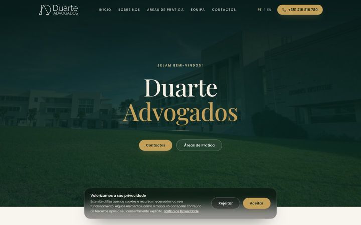 Screenshot of duarte-advogados.com