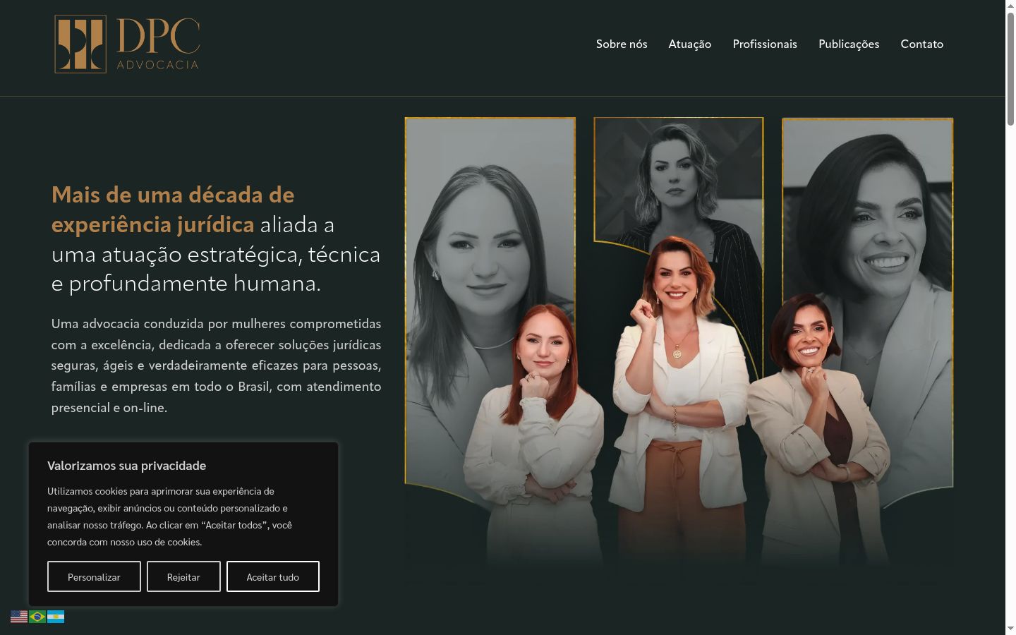 Screenshot of the consent banner shown before any interaction