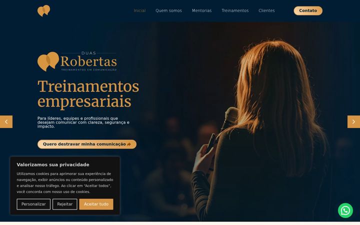 Képernyőkép: duasrobertas.com.br