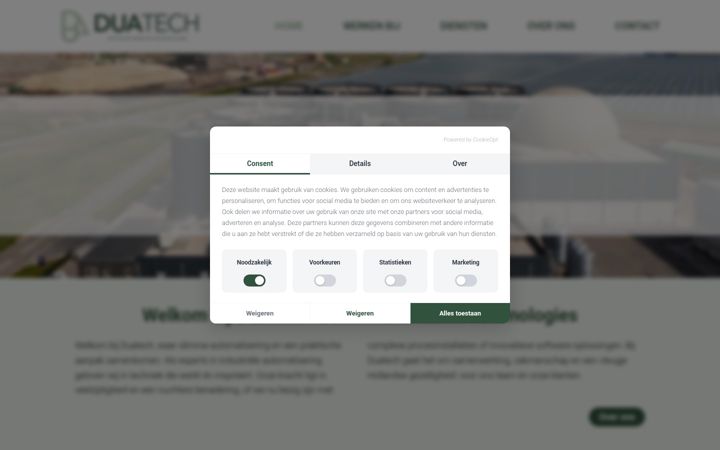 Screenshot di duatech.nl