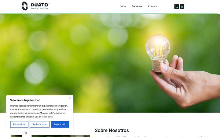 Screenshot of duatoasesoriaenergetica.com