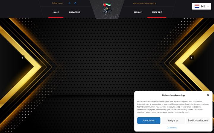 Screenshot di dubai-agency.nl