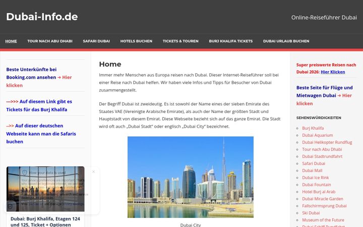 Screenshot of dubai-info.de