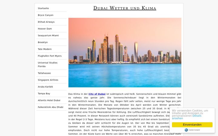 Screenshot of dubai-wetter.de