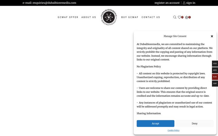 Screenshot of dubaibioremedix.com