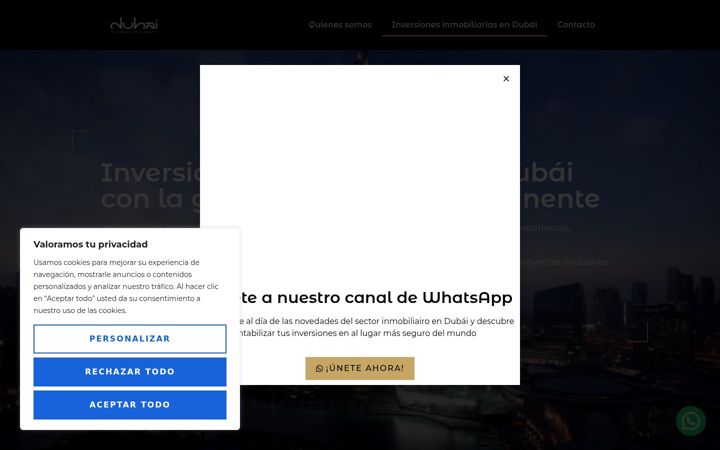 Screenshot of dubaibyfincascontinente.com