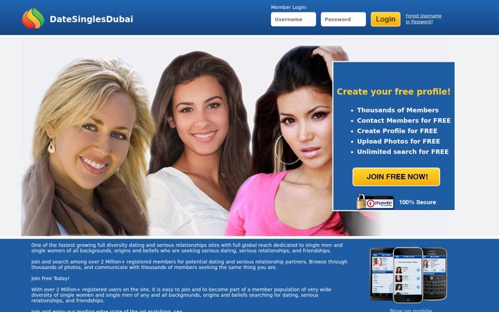 Screenshot of dubaichatlounge.com