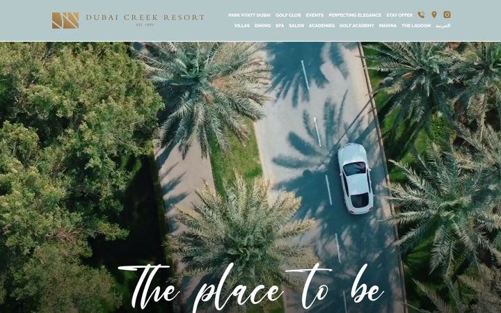 Screenshot of dubaicreekresort.com