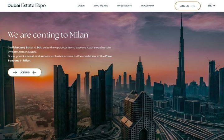 Screenshot of dubaiestateexpo.com
