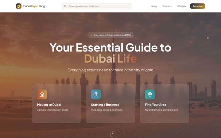 Screenshot of dubaiexpatblog.com